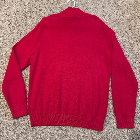 🎃🎃 3/$30 Men's Nautica 1/4 Zip Red sweater Medium - Picture 4 of 4
